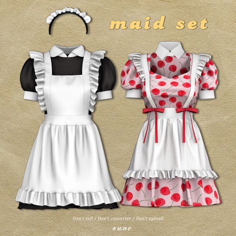 Euno Sims, Punk Fashion Diy, Sims 4 Anime, The Sims 4 Packs, Chef Clothes, Sims 4 Children, Black Apron, Sims 4 Dresses, Punk Vintage