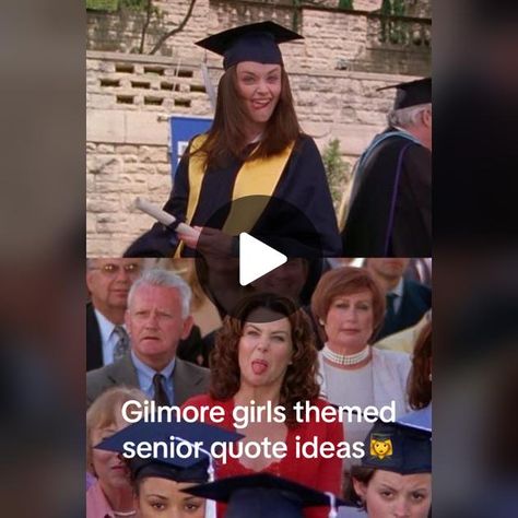 Senior Quotes Rory Gilmore, Gilmore Girls Yearbook Quotes, Gilmore Girl Senior Quotes, Gilmore Girls Graduation Quotes, Gilmore Girls Senior Quotes, Emily Gilmore Quotes, Rory Quotes, Iconic Senior Quotes, Senior Quote Ideas