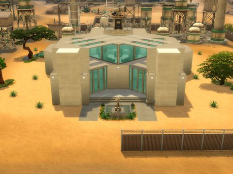 milkyx's Maxsimus Science Facility Science Facility, Science Building, Fishing Pond, The Sims 4 Lots, Sims Building, Sims House Plans, Sims 4 Collections, Fish Ponds, Sims Community