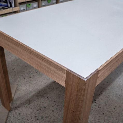 Nick Pedullá on Instagram: “Tasmanian Oak artists table with an inset corian table top.  A perfect work surface for all those creative ideas! . . . . #woodwork…” Artists Table, Two Tone Table, Tasmanian Oak, Meeting Table, Wooden Dining Tables, Work Table, Work Surface, Solid Surface, Dining Tables