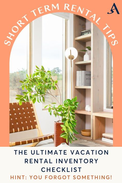 How To Stock A Vacation Rental, Vacation Rental Checklist, Vacation Rentals Decor, Airbnb Checklist, Kitchen Inventory, Rental Bathroom, Lakehouse Ideas, Vacation Rental Management, Rental Kitchen