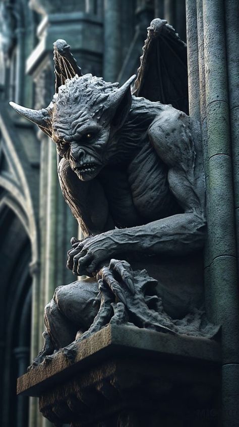 Gargoyles #folklore #AtoZChallenge – Ronel the Mythmaker Gargoyle Building, Gargoyle Aesthetic, Gargoyle Character, Cryptids Creatures, Gargoyles Characters, Pumpkin Inspo, Gargoyle Statue, Gargoyles Art, Coffin Tattoo