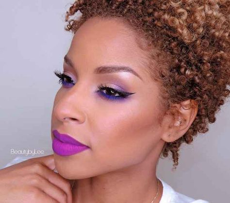 21 bright lipsticks that look good on darker skin tones  Kat Von D Everlasting Liquid Lipstick in L.U.V. Purple Lipstick Makeup, Purple Smokey Eye Tutorial, Spring Lipstick, Purple Smokey Eye, Bright Lipstick, Bright Lips, Purple Lips, Purple Lipstick, Purple Makeup