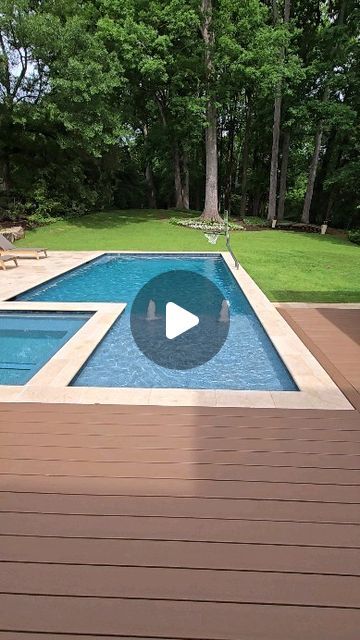 Luke Burbank/Artistic Pools Inc. on Instagram: "16'x36' rectangle pool with flush spa and ivory travertine coping and decking in Atlanta. #luxurypools #poolparty #pools #artisticpools #gapoolbuilder #swimmingpool #pool #poolman #pebbletec #jandypoolproducts #poolmanluke #swimmingpools #atlanta #druidhillsga #pebbletec #masterpoolsguild" Rectangle Pool With Spa, Small Inground Pool Ideas, Ivory Travertine, Rectangle Pool, Pool Colors, Luxury Pools, Pool Spa, May 22, Spa Pool