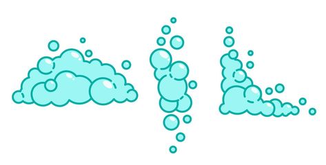 Cartoon soap foam set with bubbles. Light blue suds of bath, shampoo, shaving, mousse. Foam Illustration, Dog Art Diy, Cartoon Bubbles, Soap Foam, Today Cartoon, Game Wallpaper Iphone, Spa Logo, Cloud Vector, Dog Wash