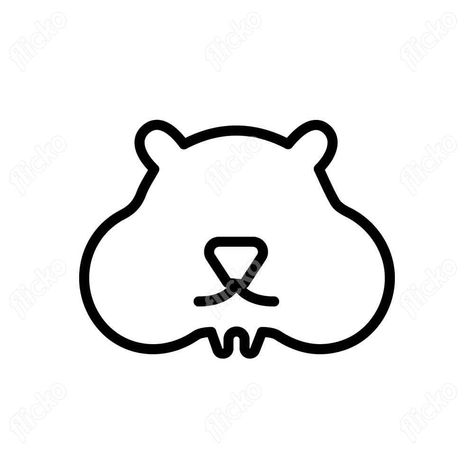 Hamster Outline, Hamster Icon, Hamster Logo, Black Hamster, Hamster Illustration, Element Illustration, Hamster House, Pola Sulam, House Vector