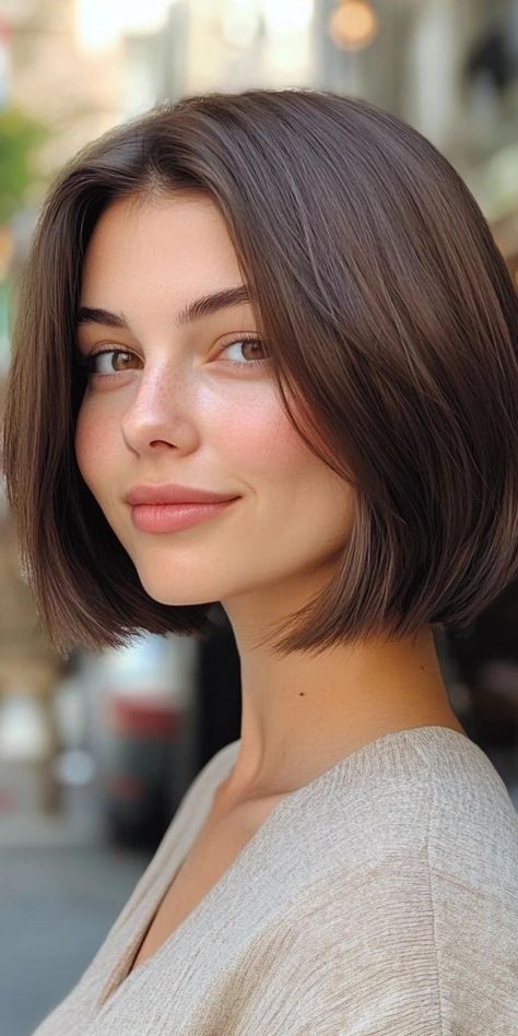 Find your perfect match with bob haircuts that work wonders for thick hair. Bobs help frame the face and add definition without overwhelming your features. Whether you opt for a chin-length bob or a collarbone-grazing lob, these cuts can give you a fresh, updated appearance. Thick Hair Bobs, Thick Locks, Hair Bobs, Chic Bob, Chin Length, Chin Length Bob, Haircut For Thick Hair, Bob Haircuts, Thick Hair