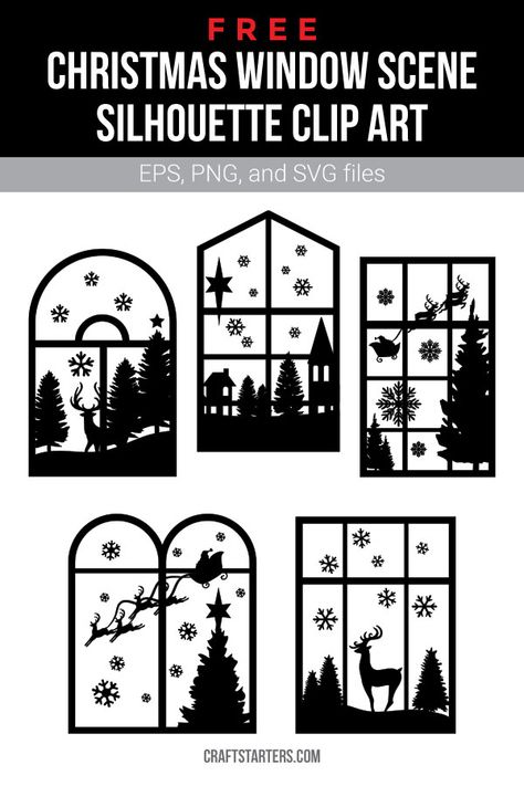 Christmas Window Cricut, Silhouette Christmas Cards Ideas, Cricut Christmas Silhouette Images, Christmas Window Vinyl Ideas, Window Silhouette Christmas, Christmas Scene Svg Free, Christmas Lanterns Cricut, Christmas Scene Silhouette, Christmas Lantern Svg Free