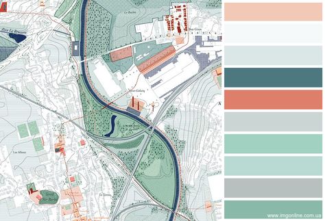 Architectural Color Scheme, Urban Planning Color Palette, Architecture Portfolio Colour Scheme, Site Analysis Color Palettes, Architecture Poster Color Palette, Architecture Color Palette Diagram, Color Palette For Portfolio, Diagram Color Palette, Architecture Color Palette Presentation