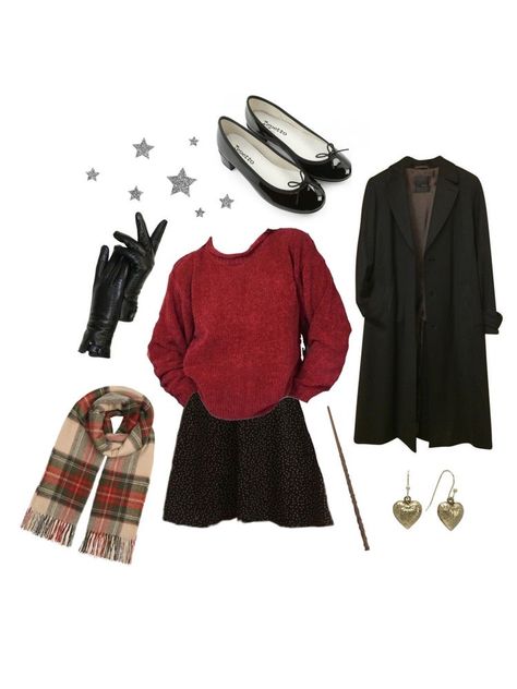 Christmas winter cute French Harry Potter Dr Outfits, Red Academia Outfit, Marauders Outfits, Outfits 40s, Harry Potter Outfit, Gryffindor Outfit, Hogwarts Outfits, Hogwarts Dr, Academia Outfits