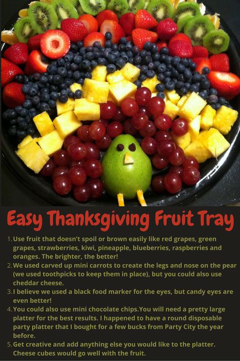 Creative Fruit Tray Ideas Thanksgiving Turkey, Thanksgiving Fruit Recipes, Fruit Tray For Thanksgiving, Fruit Tray Thanksgiving, Thanksgiving Fruit Ideas, Thanksgiving Fruit Tray, Thanksgiving Fruit Platter, Turkey Fruit Platter, Thanksgiving Tray