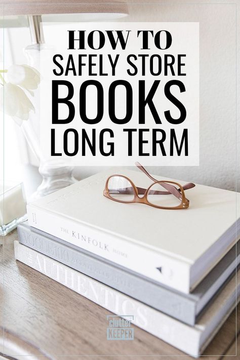 Keep your books, memories, and collectibles in better condition when you store them correctly. Learn everything you need to know about long term storage. #organization #books #clutterkeeper How To Store Books Storage Solutions, Organization Books, Organize Photographs, Small Garage Organization, Small Closet Shelving, Wood Closet Shelves, Diy Closet Shelves, Closet Room Organizer, Basement Organization