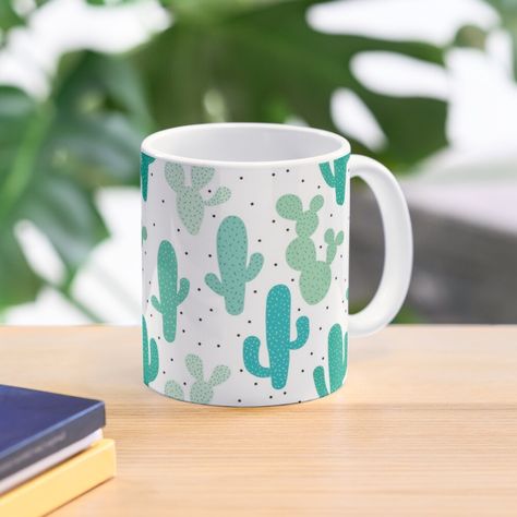 <3 cactus, desert hot beverage oasis. It'll quench ya! Pottery Painting Ideas Cactus, Cute Mug Painting Ideas Easy, Mug Painting Ideas Diy, Cute Mug Designs, Diy Dishes, Ceramic Cafe, Cactus Pattern, Cactus Desert, Paint Color Inspiration