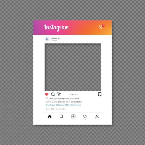 Instagram selfie frame | Premium Vector #Freepik #vector #frame #twitter #facebook #instagram Insta Photo Frame Design, Photo Fream Design Instagram, Facebook Frame Template Circle, 3d Instagram Photo Frame Effect, Instagram Photobooth Frame Diy, Frame Instagram, Selfie Frame, Vector Frame, About Instagram