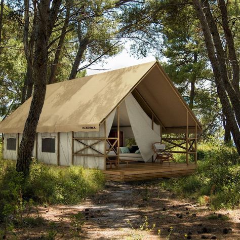 Amazing Tents, Safari Glamping, Glam Camping, Glamping Ideas, Glamping Tents, Glamping Tent, Wall Tent, Go Glamping, Mini Houses