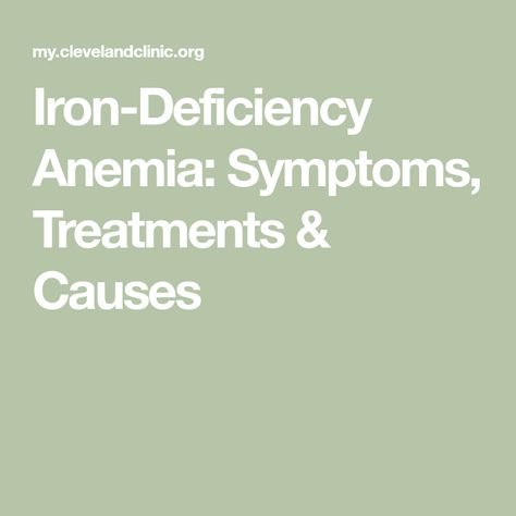 Iron-Deficiency Anemia: Symptoms, Treatments & Causes Iron Deficiency Symptoms, Folate Deficiency, Vitamin B9, Fetal Development, Genetic Mutation, Iron Deficiency, Health Information, Red Blood, Medical News