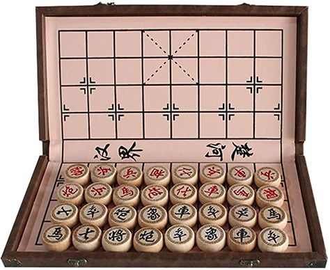 Luoyer 15 inch Chinese Chess Set with PU Leather Foldable Board Xiangqi Portable Chinese Chess Game Set Strategy Xiang Qi Board Games for 2 Players for Kids Adults Family : Toys & Games Chinese Chess Set, Chess Rules, Chinese Chess, Chess Game, Chess Pieces, Chess Set, Chinese Culture, Chess Board, Leather Cover