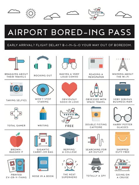 Printable Airplane Activity for Kids and Teens | Airport Bingo | Travel Activity Ideas Travel Hacks Airplane, Airplane Activities, Nasihat Yang Baik, Boredom Busters, Airplane Travel, Travel Checklist, Activity For Kids, Activity Ideas, Travel Activities