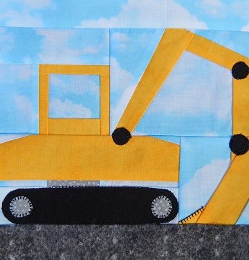 Construction Equipment – Ms P Designs USA Baby Boy Quilt Patterns, Kid Quilts Patterns, Boys Quilt Patterns, Appliqué Quilts, Construction For Kids, Childrens Quilts, Paper Pieced Quilt, Baby Boy Quilts, Pdf Quilt Pattern