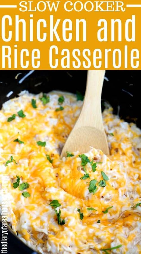 Slow Cooker Kip, Crockpot Rice Recipes, Slow Cooker Chicken And Rice, Chicken And Rice Crockpot, Crockpot Recipes Mexican, Easy Crockpot Recipes Healthy, Chicken Crockpot Recipes Healthy, Chicken Cooker, Chicken And Rice Casserole