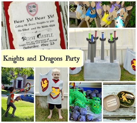 This fun Knights and Dragons Party is fit for birthday royalty! Knights And Dragons Party, Dragon Party Invitations, Recycled Crafts For Kids, Knights And Dragons, Zoo Day, Dragon Cakes, Knight Party, Dragon Kid, Dragon Birthday