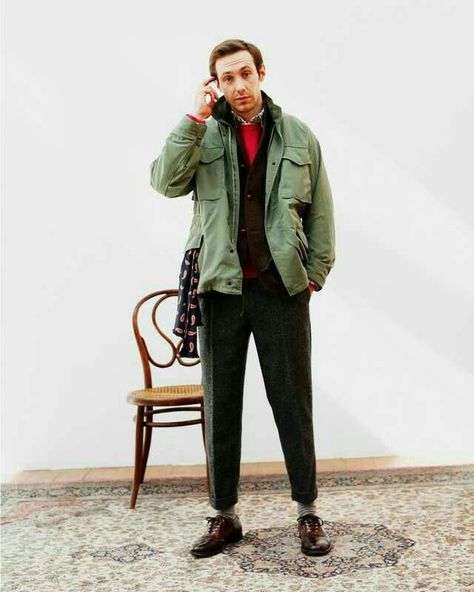 Japanese Ivy Style, Workwear Menswear, Japanese Mens Fashion, Beams Plus, Fashion Model Photography, Ivy League Style, Ivy Style, Letterman Jacket, Stylish Mens Outfits