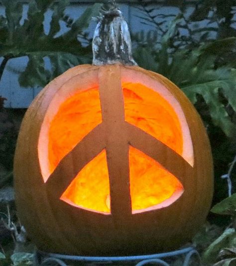 Peace Sign Pumpkin, Peace Sign Images, Samhain Halloween, Samhain, Holiday Specials, Peace Sign, Pumpkin Carving, Happy Halloween, Special Events