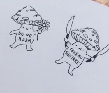 Cute Matching Mushroom Tattoos, Gothic Mushroom Tattoo, Mushroom Tattoo Matching, Tiny Mushroom Tattoo, Matching Mushroom Tattoos, Spooky Matching Tattoos, Spooky Best Friend Tattoos, Matching Spooky Tattoos, Matching Friend Tattoos