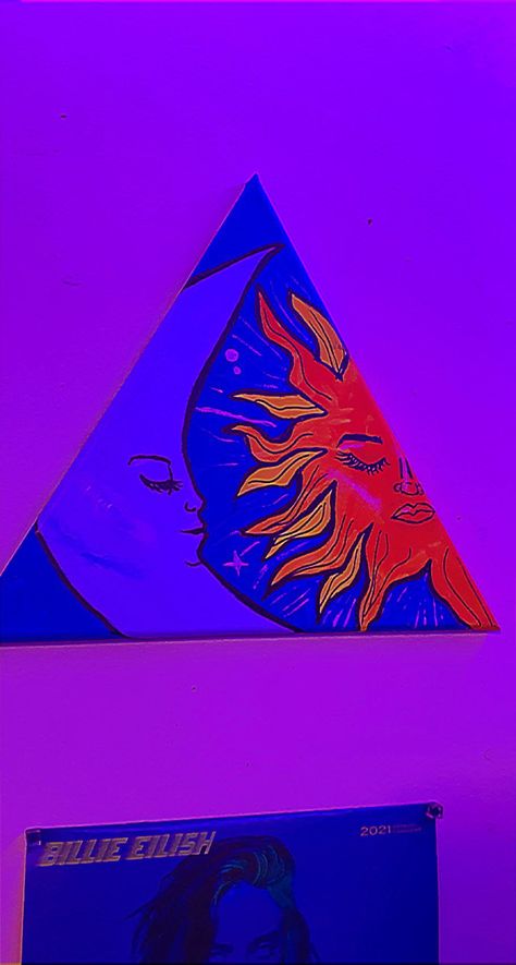 Triangle Painting Ideas, Triangle Canvas Painting Ideas, Triangle Canvas Painting, Sunset Painting Easy, Lewandowski Bayern, Triangle Canvas, Paintings Ideas, Drawing Inspo, Sunset Painting