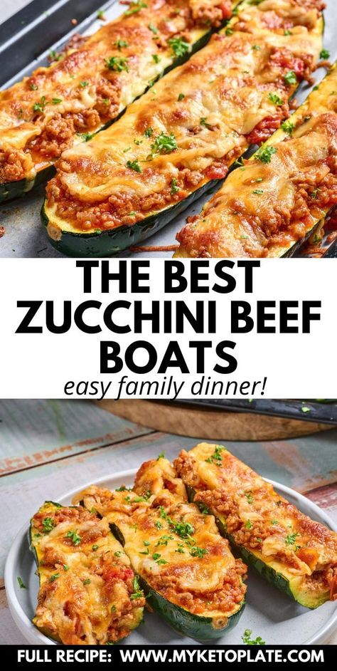 This ground beef zucchini boats recipe is a delicious low-carb dish perfect for summer and a fantastic way to use up an abundance of zucchini. Bursting with flavors and packed with wholesome ingredients, it’s a delightful meal that satisfies your taste buds while keeping carbs in check. Tender zucchini boats are filled with seasoned ground beef cooked to perfection, combined with vibrant tomatoes, aromatic onion, garlic, and savory tomato sauce. Zucchini Recipes Stuffed, Low Carb Zucchini Boats Ground Beef, Beef Stuffed Zucchini Boats, Hamburger Stuffed Zucchini Boats, Recipes With Ground Beef And Zucchini, Rolled Zucchini Recipes, Zucchini Boats With Ground Beef, Ground Beef Stuffed Zucchini Boats, Stuffed Zucchini Recipes Beef