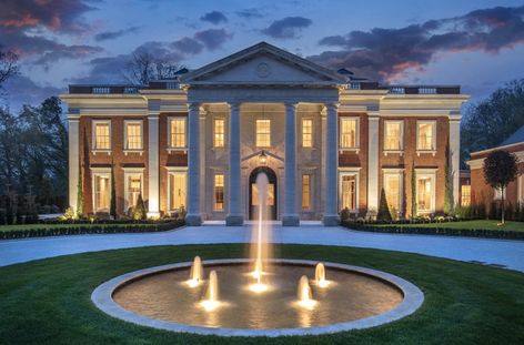 £22 Million Newly Built Mansion In Berkshire, England | Homes of the Rich Sims Chateau, Mansions Design, Berkshire England, Stone Mansion, Model Architecture, Apartment Floor, Classic Homes, Luxury Houses Mansions, Homes Exterior