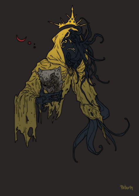 The World of Lovecraft : Photo Lovecraftian Character Design, Lovecraftian Concept Art, Eldritch Horror Art, King In Yellow Art, Hastur The King In Yellow, Lovecraftian Gods Art, Yellow King Lovecraft, The King In Yellow, Yellow Characters