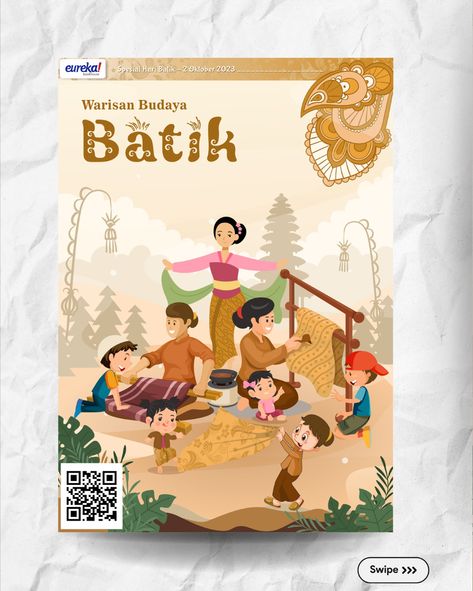 Poster dibuat untuk memperingati dan memeriahkan Hari Batik Nasional bersama @eurekabookhouse dengan tema "Muda Dengan Berbatik" #canva #poster Batik Poster, Poster Batik, Hari Batik, Jisoo Edit, Indian Folk Art, Graphic Poster, Design Inspo, Special Day, Batik