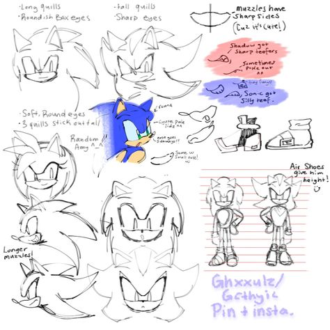 Artstyle inspo ^^ Sonic The Hedgehog Reference, Drawing Sonic Characters, Sonic Eyes Reference, Sonic Drawing Reference, How To Draw Sonic Characters, Mobian Anatomy, Sonic Art Style, Sonic Oc Female, Sonic Oc Base