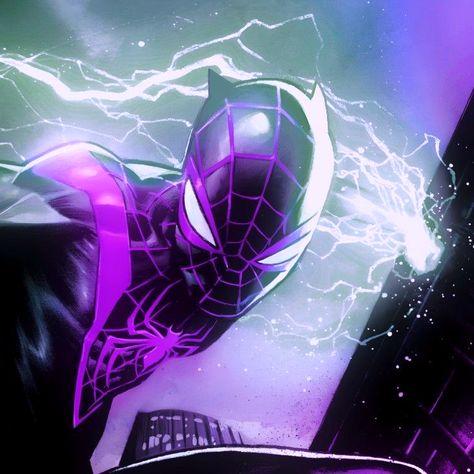 Purple Spiderman Pfp, Purple Y2k Pfp, Superhero Pfps, Purple Spiderman, Marvel Characters Drawings, Spiderman Upside Down, Oc Wallpaper, Purple Pfps, Original Spiderman