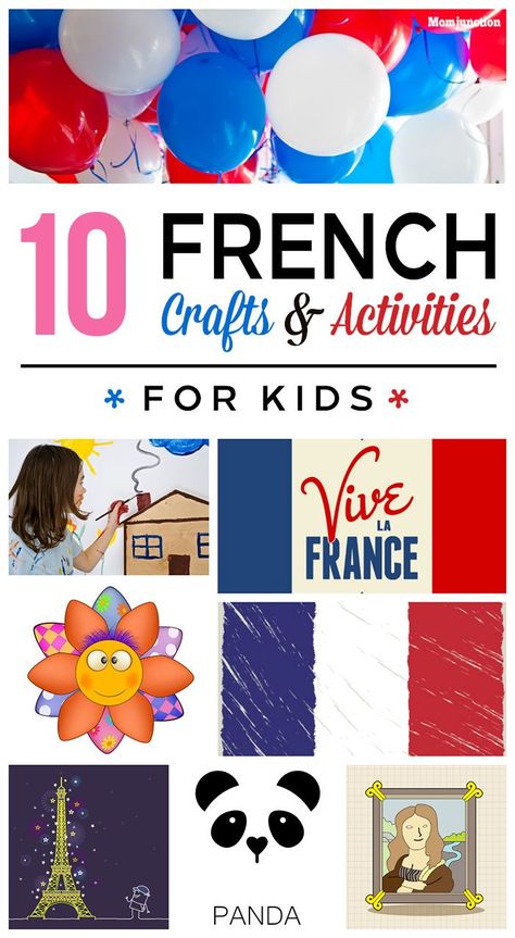 Is your preschooler struggling to develop an interest towards French language & culture? These French crafts for kids can help boost his skills. Read on French Project Ideas Student, French Activities For Preschoolers, French Club Ideas, France Activities, France For Kids, France Craft, Sunflower Craft, Around The World Theme, French Crafts