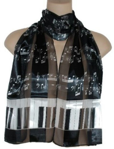 Pretty Color Combos, Music Scarf, Piano Scarf, Keyboard Music, Specific Person, Brands Fashion, Music Piano, Scarf Accessories, Piano Keys