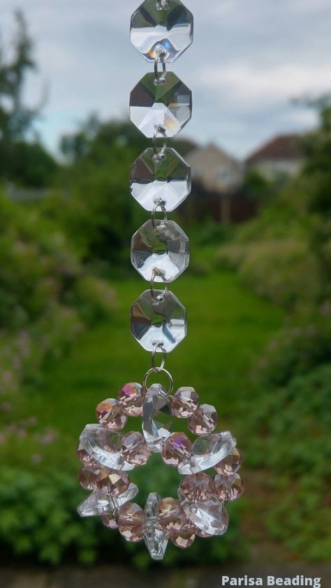 Diy Suncatcher How To Make Crystal Suncatchers, Diy Crystal Suncatcher, Diy Suncatchers Crystals, Crystal Suncatchers Jewelry Making Tools, Crystal Suncatchers Diy, Suncatcher Diy, Diy Suncatchers, How To Make Crystals, Diy Jewelry Making Tutorials