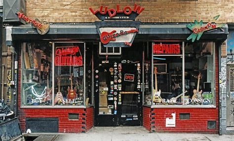 Manhattan, 2004. Long Island Restaurants, Punk Shop, Shop Facade, Guitar Store, Shop Fronts, Record Shop, Store Front, Colmar, Book Store