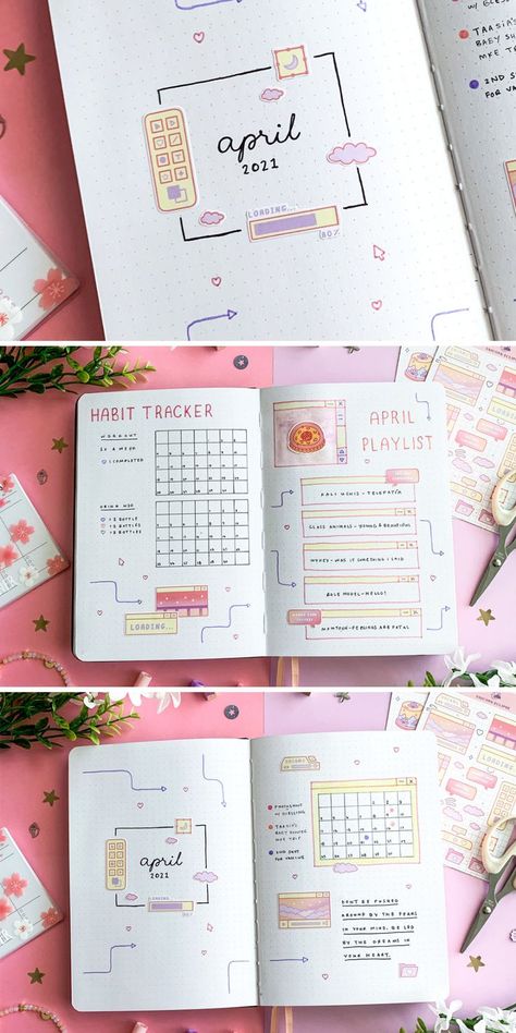 Kalender Design, Bullet Journal Ideas Templates, Creating A Bullet Journal, Bullet Journal Banner, Bullet Journal Mood Tracker Ideas, Bullet Journal Notes, Bullet Journal Paper, Habit Trackers, Bullet Journal Ideas