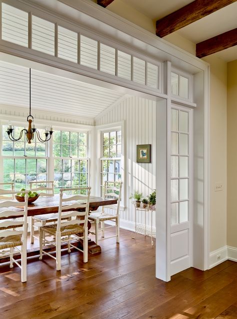 Sunroom Dining Room, Sunroom Dining, Clad Home, Classical Design, Countryside House, Room Additions, Historic Preservation, Stone House, Residential Design