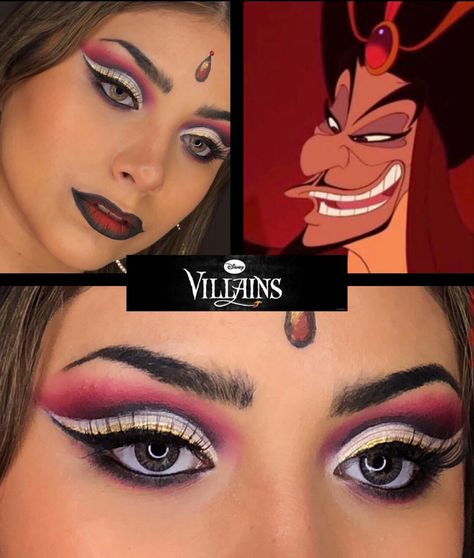 IG: fernandasujo Jafar Makeup, Disney Villain, Disney Villains, Aladdin, Halloween Face, Face Makeup, Halloween Face Makeup, Makeup Looks, Halloween