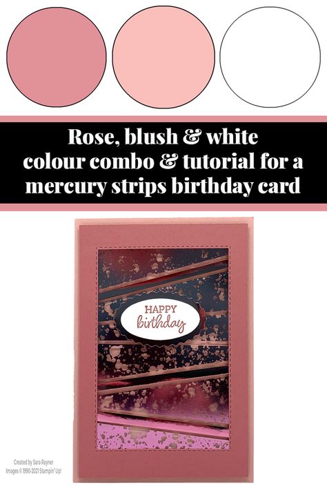 Stampin Up Metallic & Shimmer Cards, Stamping With Rose Coleman, Paper Rose Studio Cards, Pink Fresh Studio Washi Tape Cards, Stampin Up Rococo Rose Cards, Blushing Bride, Colour Combos, Blush Bride, Colour Combo