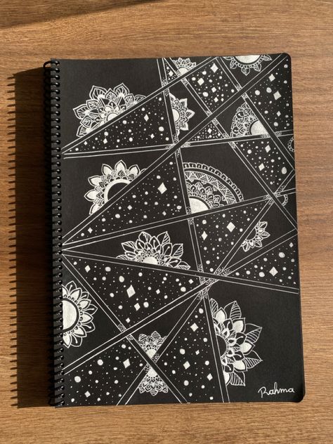 Drawing On Black Paper Ideas, Mandala In Black Paper, Mandala Design On Black Paper, Zentangle Black Paper, Sketching On Black Paper, Drawing Ideas On Black Paper, White Mandala On Black Paper, Black Paper Doodle, White Pen Art On Black Paper