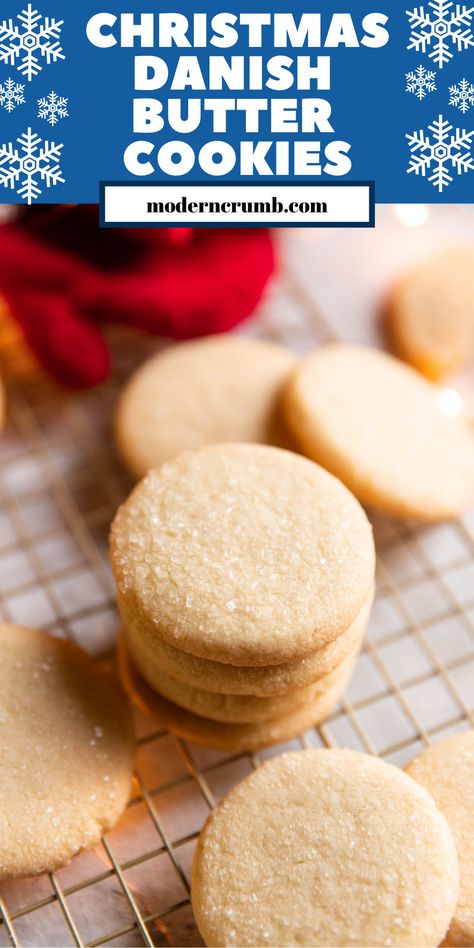 Danish Cookies Butter, Small Batch Butter Cookies, Danish Shortbread Cookies, Christmas Cookie Tin Recipes, Butter Cookies With Powdered Sugar, Danish Butter Cookie Recipe, Pnw Christmas, Swedish Butter Cookies, Sugar Butter Cookies