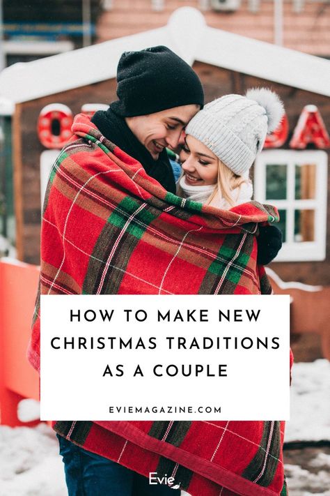 First Christmas Married Traditions, First Year Married Christmas Card, Couples First Christmas Ideas, First Christmas Married Gifts, Relationship Traditions, New Christmas Traditions, Couples First Christmas, First Married Christmas, Traditions To Start