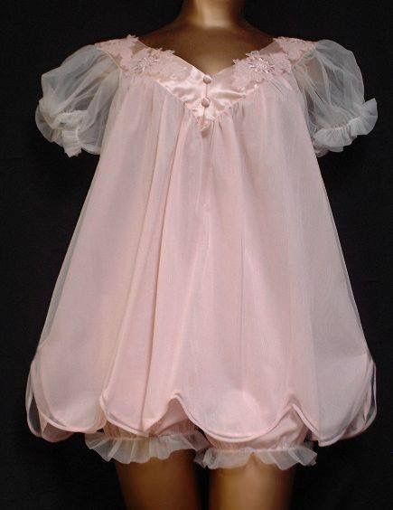 Babydoll pajamas with ruffle bloomers Baby Doll Pajamas, Pink Nightgown, Vintage Nightgown, Vintage Lingerie, Pullover Shirt, Pajama Sets, Mode Vintage, Gyaru, Kawaii Fashion