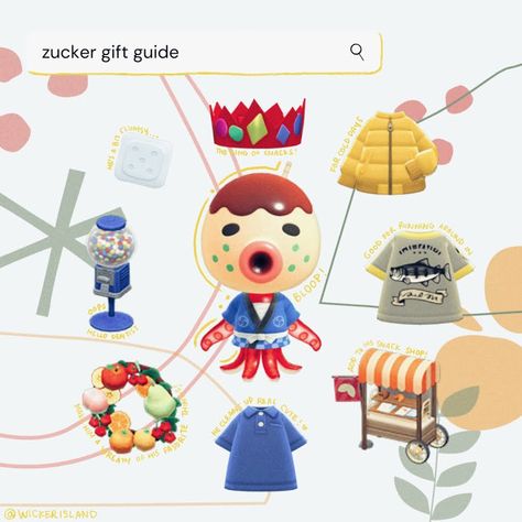 @wickerisland gift guide Villager Clothes, Acnh Landscaping, Acnh Tips, Acnh Villagers, Acnh Inspiration, Motif Acnl, Animals Crossing, Animal Crossing Guide, Animal Crossing Characters