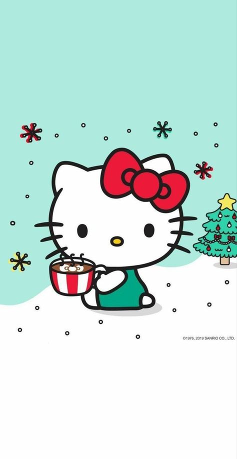 Hello Kitty Christmas Wallpaper, Christmas Sanrio, Christmas Hello Kitty, Hello Kitty Christmas Tree, Hello Kitty Imagenes, Walpaper Hello Kitty, Kitty Christmas, Hello Kitty Aesthetic, Kitty Images