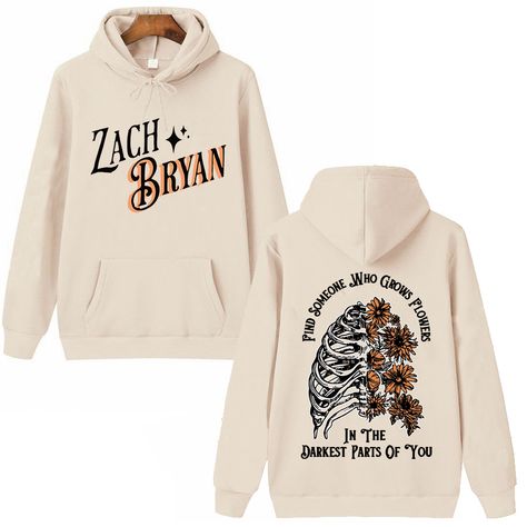 Zach Bryan Hoodie Zach Bryan Find Someone Who Grows Flowers In The Darkest Parts of You Unisex Christmas List Items, Find Someone Who Grows Flowers, Kpop Merchandise, Zach Bryan, Find Someone Who, Find Someone, The Darkest, Sleeve Styles, Online Store